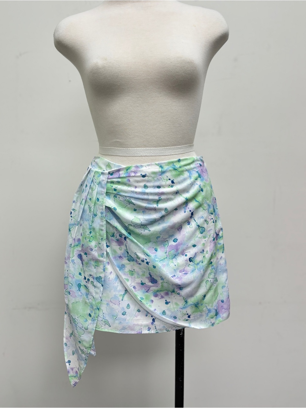 Pastel Wrap Mini Skirt